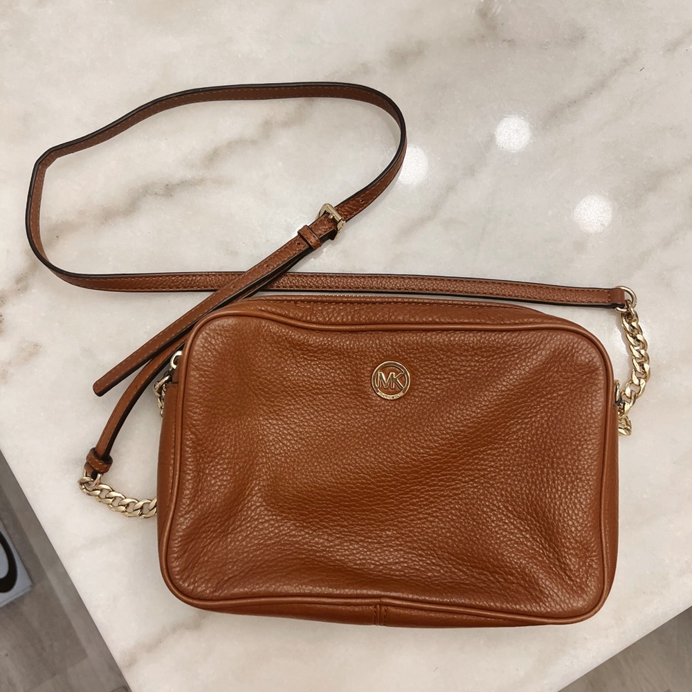 Michael Kors tan/brown crossbody bag